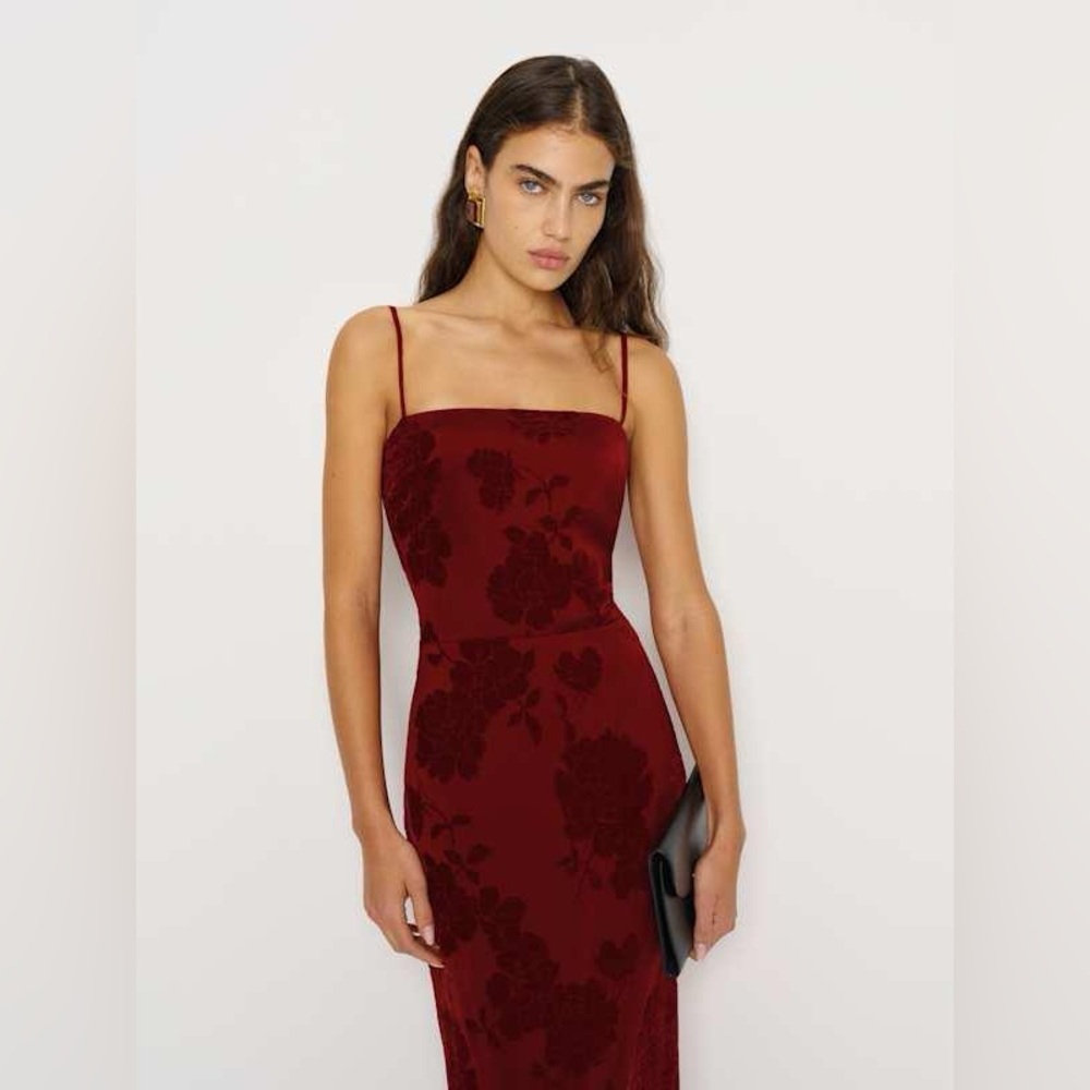 Reformation Frankie Red Scarlet Floral Dress - Picture 2 of 11